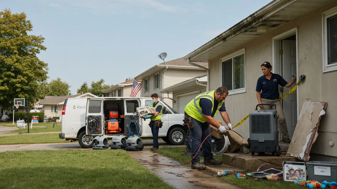 Water Damage Restoration in Bondville, IL near me